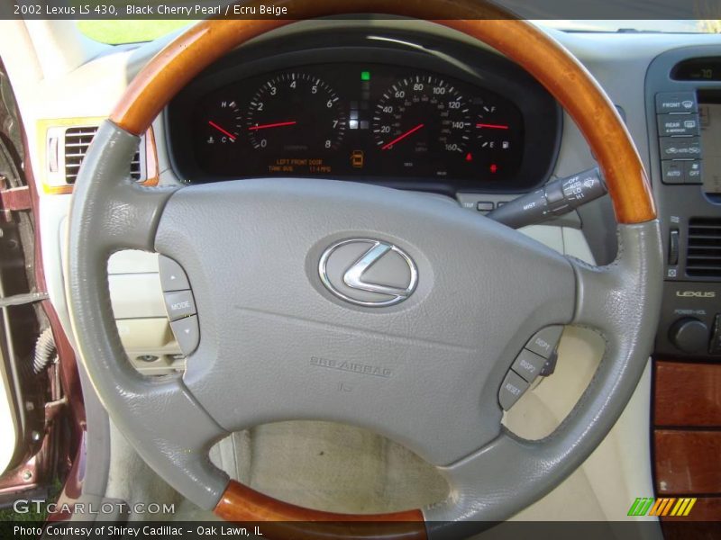 Black Cherry Pearl / Ecru Beige 2002 Lexus LS 430