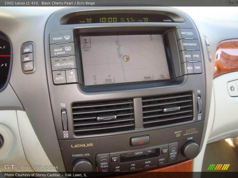 Black Cherry Pearl / Ecru Beige 2002 Lexus LS 430