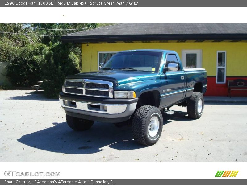 Spruce Green Pearl / Gray 1996 Dodge Ram 1500 SLT Regular Cab 4x4