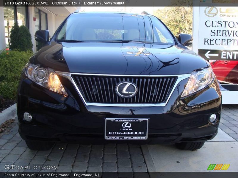 Obsidian Black / Parchment/Brown Walnut 2010 Lexus RX 350 AWD