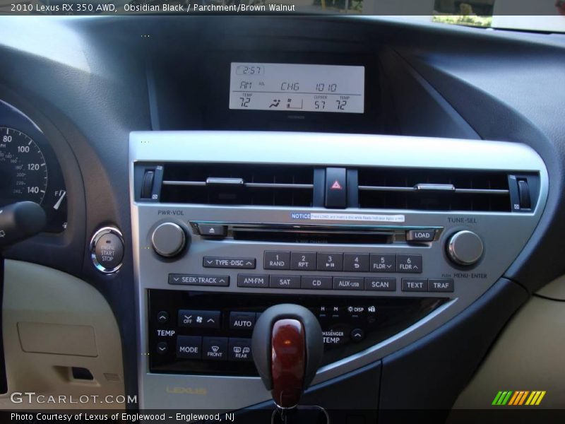 Obsidian Black / Parchment/Brown Walnut 2010 Lexus RX 350 AWD