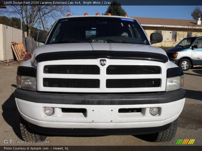 Bright White / Gray 1998 Dodge Ram 2500 Laramie Extended Cab 4x4