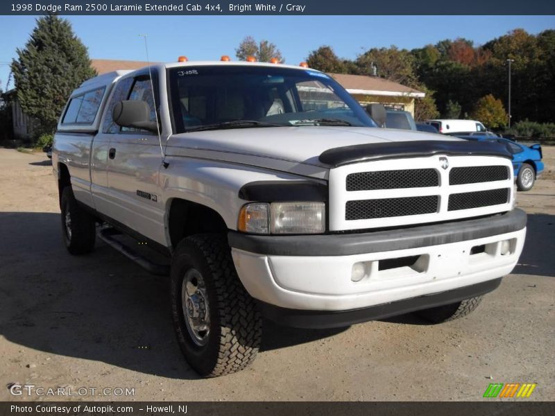 Bright White / Gray 1998 Dodge Ram 2500 Laramie Extended Cab 4x4