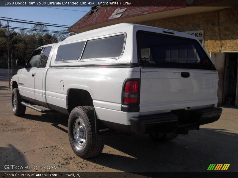 Bright White / Gray 1998 Dodge Ram 2500 Laramie Extended Cab 4x4