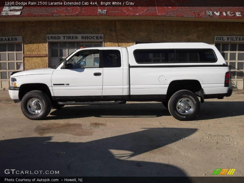 Bright White / Gray 1998 Dodge Ram 2500 Laramie Extended Cab 4x4