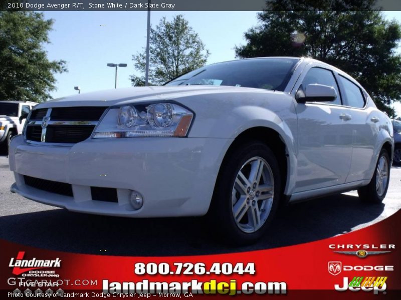 Stone White / Dark Slate Gray 2010 Dodge Avenger R/T