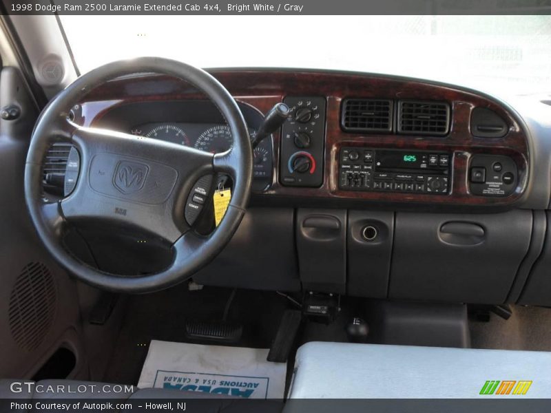 Bright White / Gray 1998 Dodge Ram 2500 Laramie Extended Cab 4x4