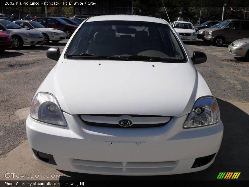 Polar White / Gray 2003 Kia Rio Cinco Hatchback