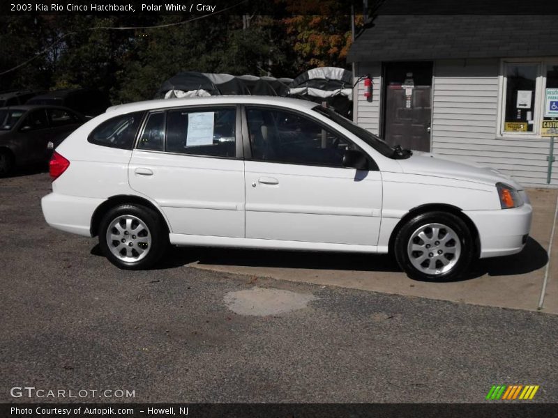 Polar White / Gray 2003 Kia Rio Cinco Hatchback