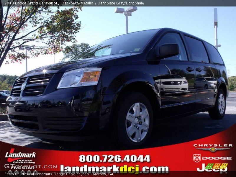 Blackberry Metallic / Dark Slate Gray/Light Shale 2010 Dodge Grand Caravan SE