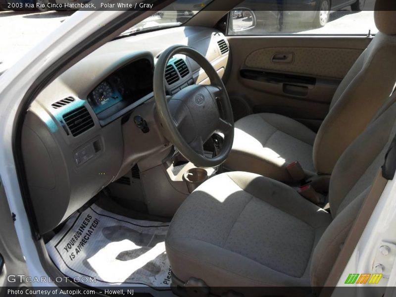 Polar White / Gray 2003 Kia Rio Cinco Hatchback