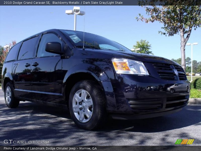 Blackberry Metallic / Dark Slate Gray/Light Shale 2010 Dodge Grand Caravan SE