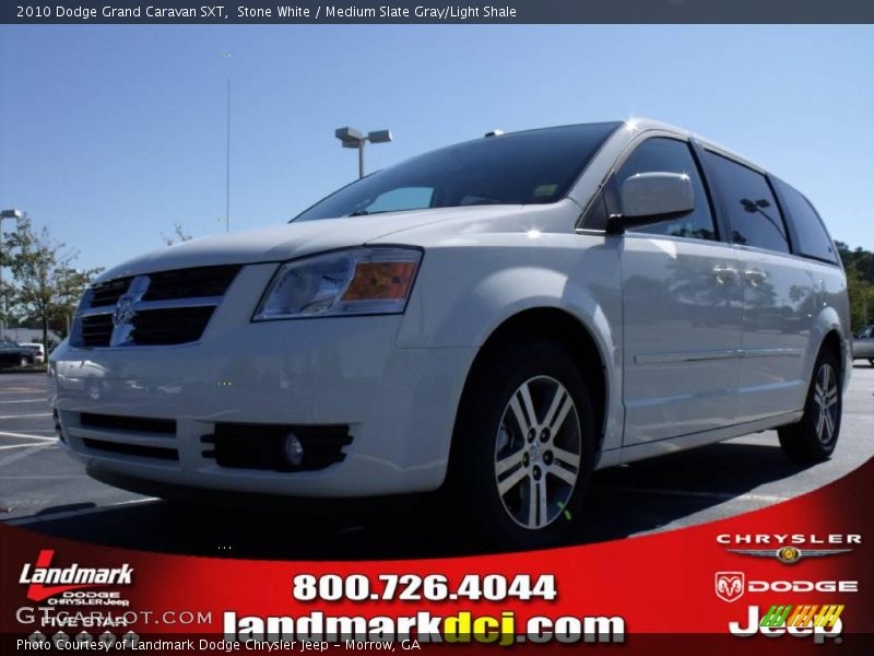 Stone White / Medium Slate Gray/Light Shale 2010 Dodge Grand Caravan SXT