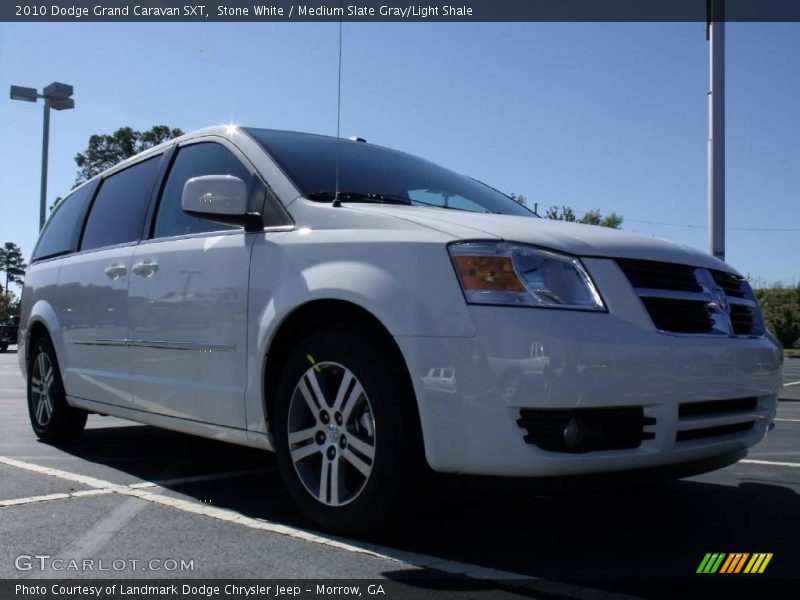 Stone White / Medium Slate Gray/Light Shale 2010 Dodge Grand Caravan SXT