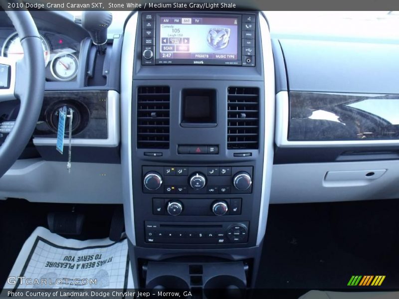 Stone White / Medium Slate Gray/Light Shale 2010 Dodge Grand Caravan SXT