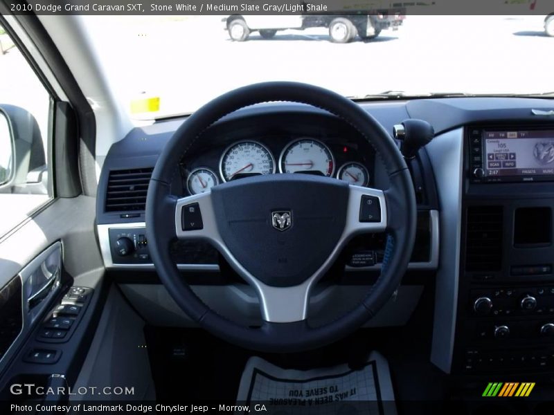 Stone White / Medium Slate Gray/Light Shale 2010 Dodge Grand Caravan SXT