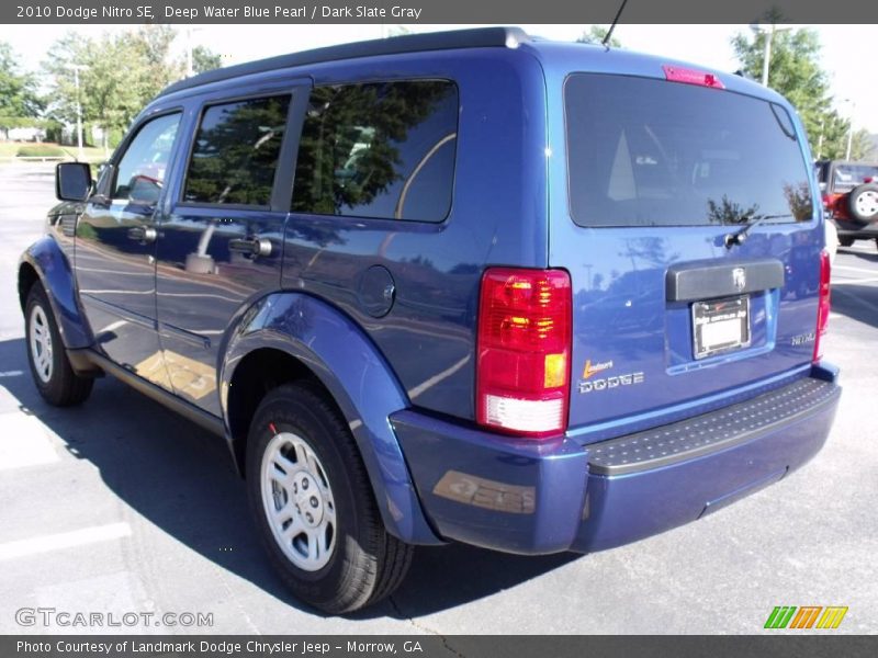 Deep Water Blue Pearl / Dark Slate Gray 2010 Dodge Nitro SE