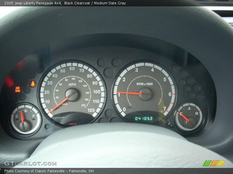 Black Clearcoat / Medium Slate Gray 2005 Jeep Liberty Renegade 4x4