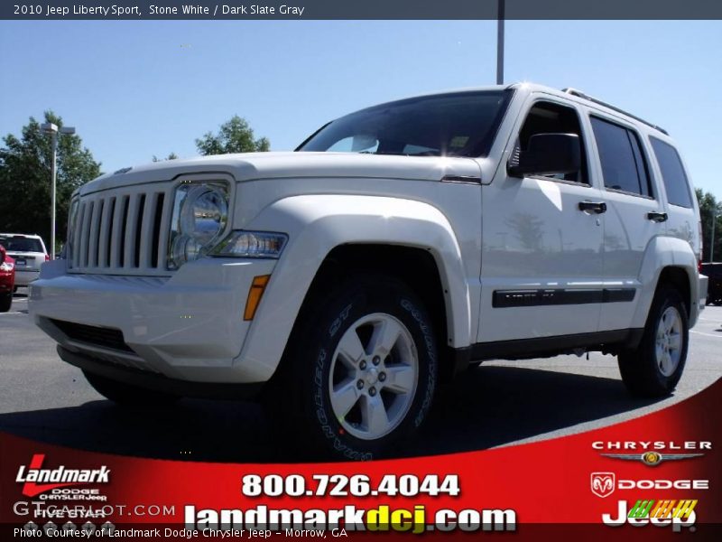Stone White / Dark Slate Gray 2010 Jeep Liberty Sport