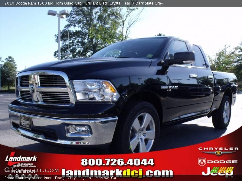 Brilliant Black Crystal Pearl / Dark Slate Gray 2010 Dodge Ram 1500 Big Horn Quad Cab
