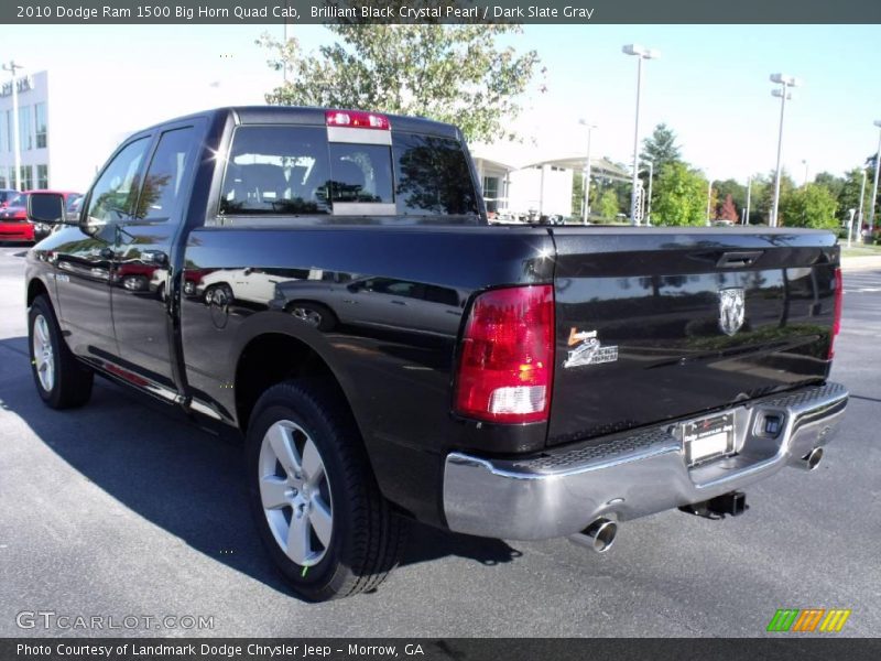 Brilliant Black Crystal Pearl / Dark Slate Gray 2010 Dodge Ram 1500 Big Horn Quad Cab