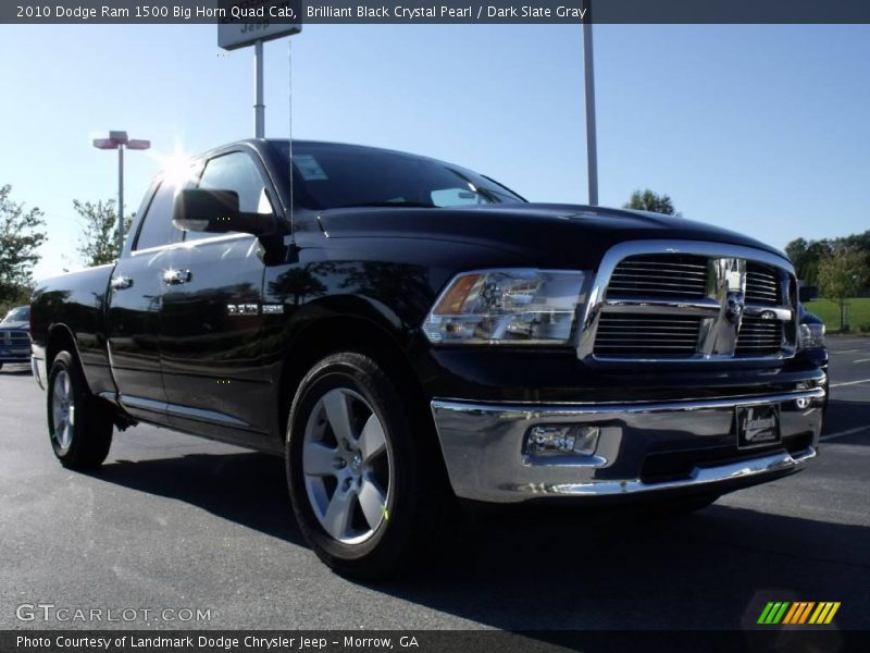 Brilliant Black Crystal Pearl / Dark Slate Gray 2010 Dodge Ram 1500 Big Horn Quad Cab