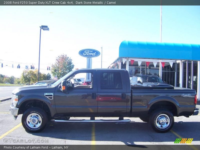 Dark Stone Metallic / Camel 2008 Ford F250 Super Duty XLT Crew Cab 4x4