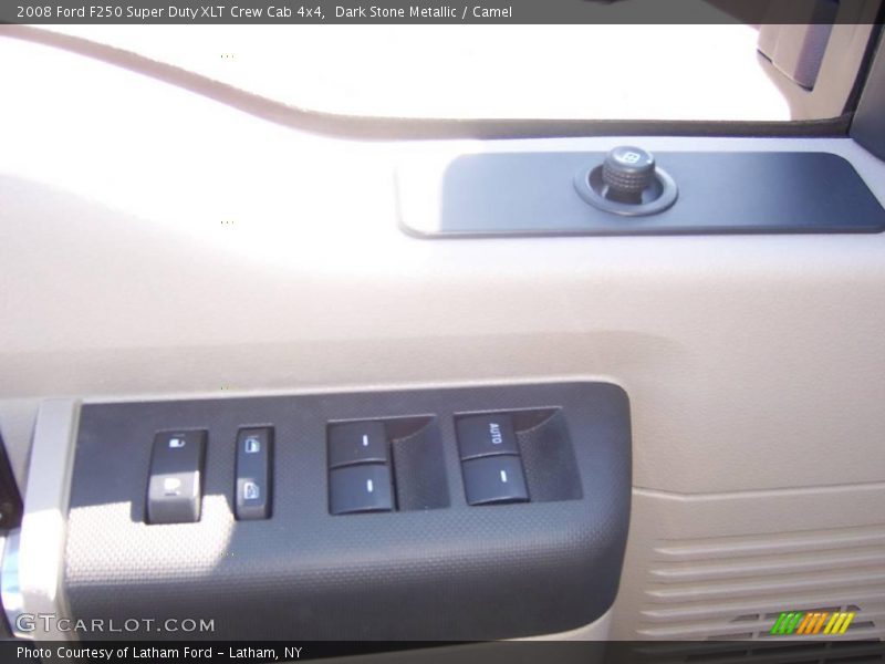 Dark Stone Metallic / Camel 2008 Ford F250 Super Duty XLT Crew Cab 4x4