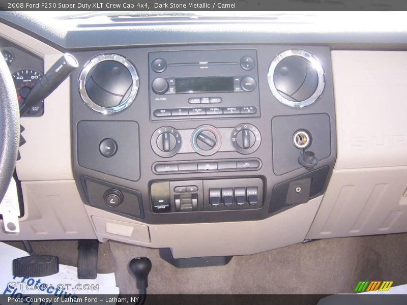 Dark Stone Metallic / Camel 2008 Ford F250 Super Duty XLT Crew Cab 4x4