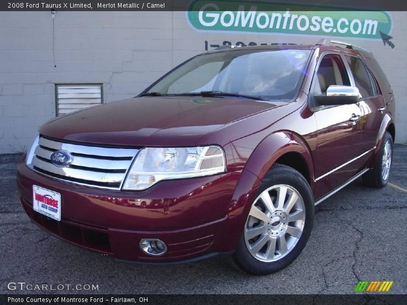 Merlot Metallic / Camel 2008 Ford Taurus X Limited