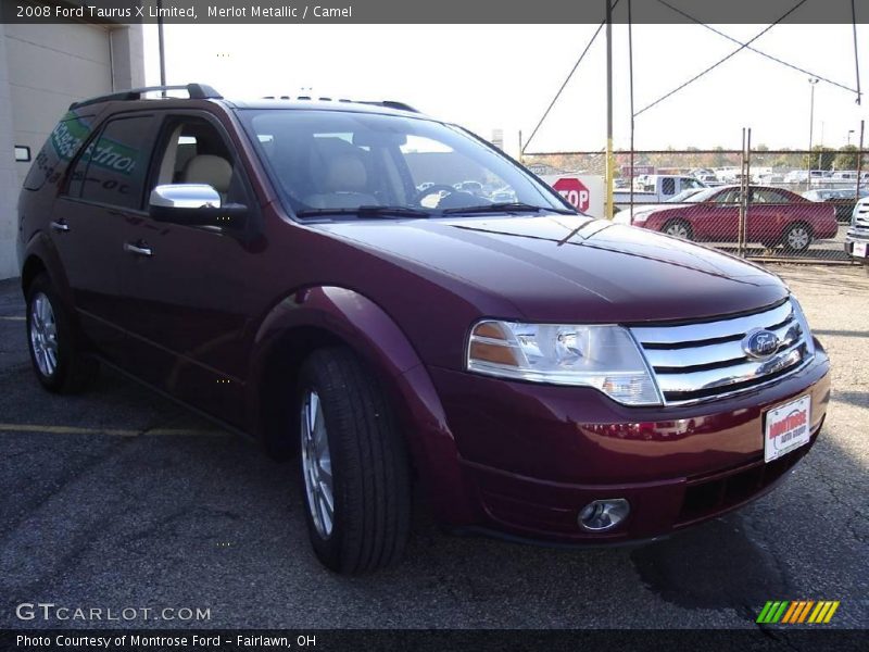 Merlot Metallic / Camel 2008 Ford Taurus X Limited