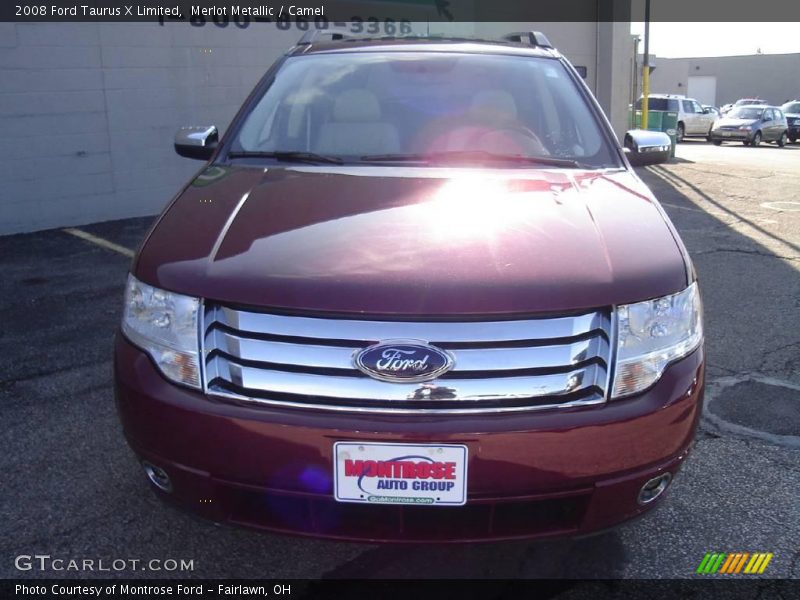 Merlot Metallic / Camel 2008 Ford Taurus X Limited