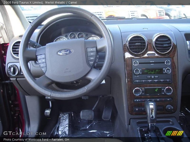 Merlot Metallic / Camel 2008 Ford Taurus X Limited