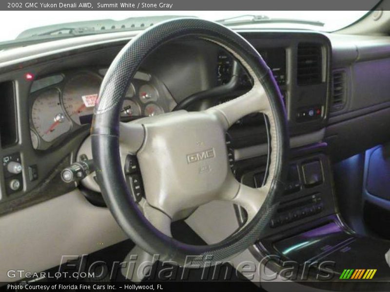 Summit White / Stone Gray 2002 GMC Yukon Denali AWD