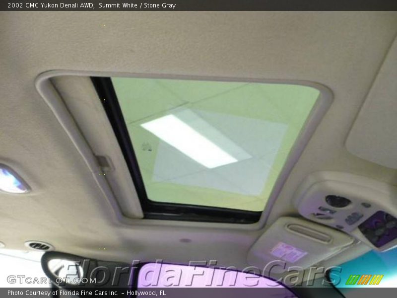 Summit White / Stone Gray 2002 GMC Yukon Denali AWD