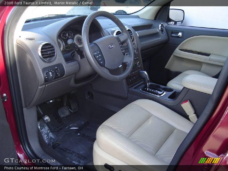 Merlot Metallic / Camel 2008 Ford Taurus X Limited