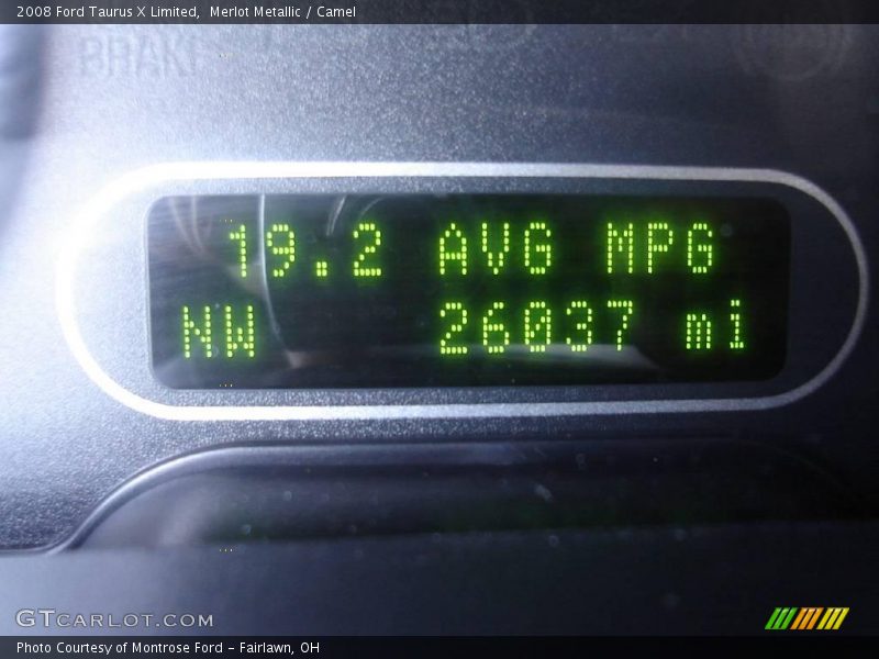 Merlot Metallic / Camel 2008 Ford Taurus X Limited