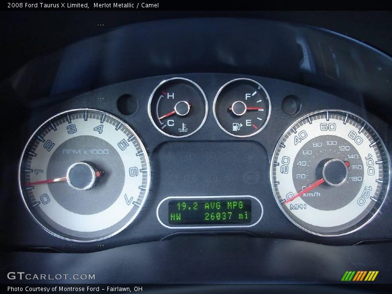 Merlot Metallic / Camel 2008 Ford Taurus X Limited