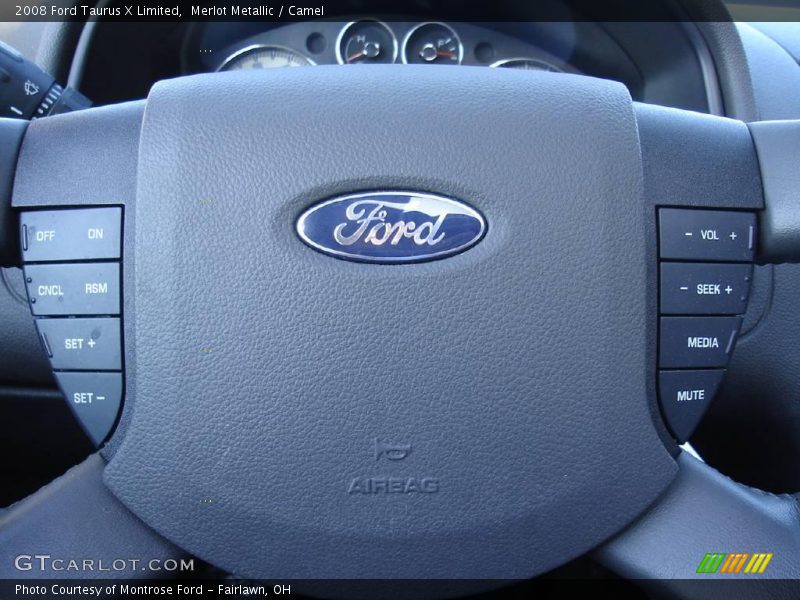 Merlot Metallic / Camel 2008 Ford Taurus X Limited