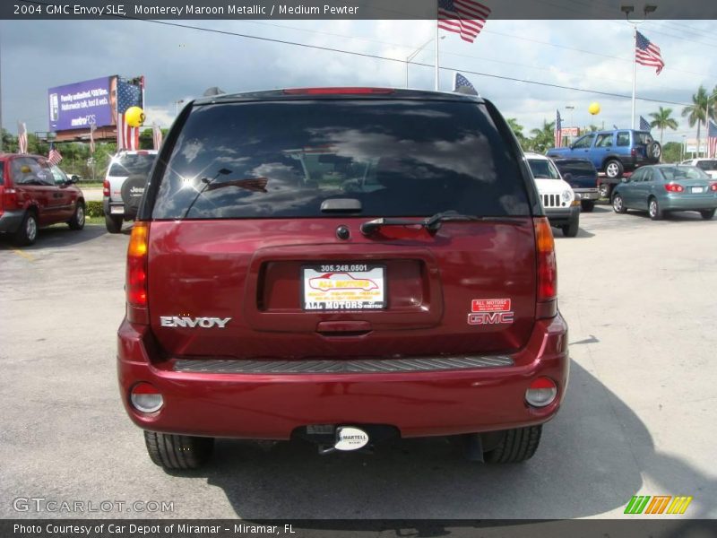 Monterey Maroon Metallic / Medium Pewter 2004 GMC Envoy SLE