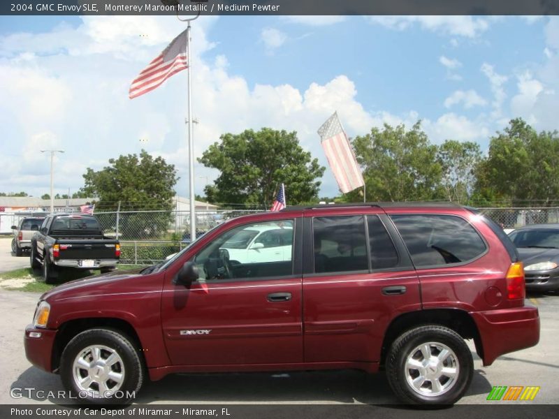 Monterey Maroon Metallic / Medium Pewter 2004 GMC Envoy SLE