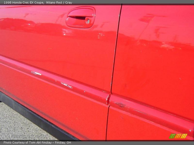 Milano Red / Gray 1998 Honda Civic EX Coupe