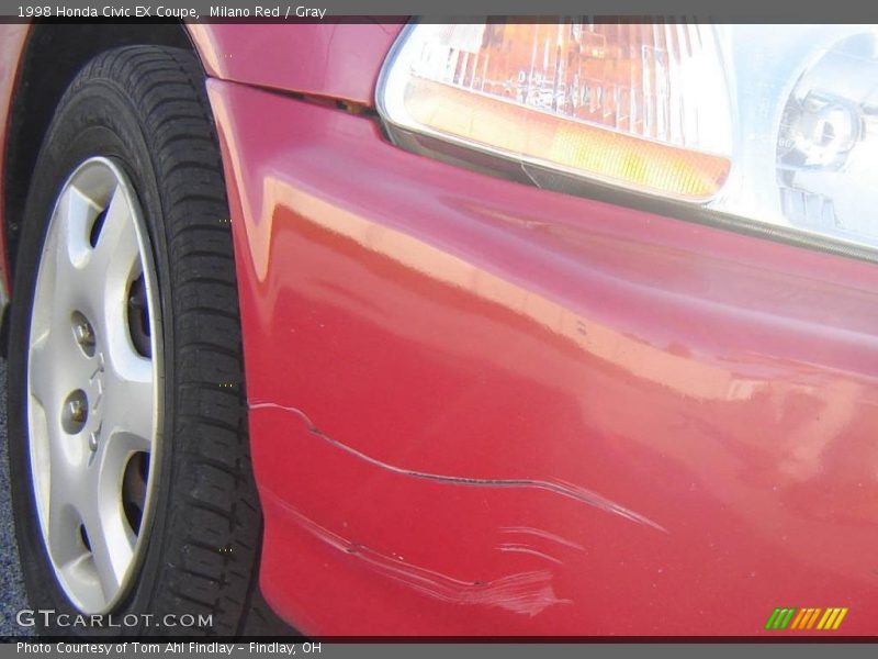Milano Red / Gray 1998 Honda Civic EX Coupe