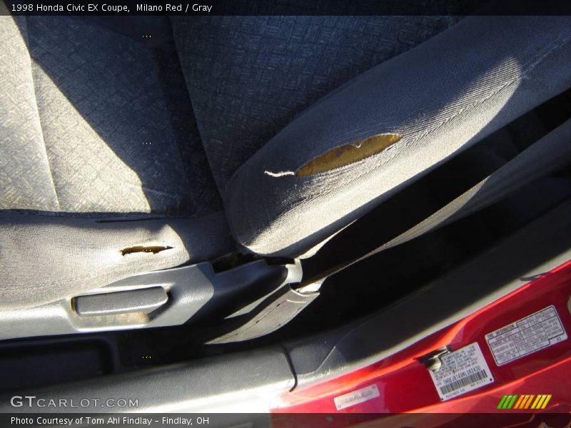Milano Red / Gray 1998 Honda Civic EX Coupe