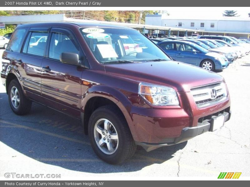 Dark Cherry Pearl / Gray 2007 Honda Pilot LX 4WD