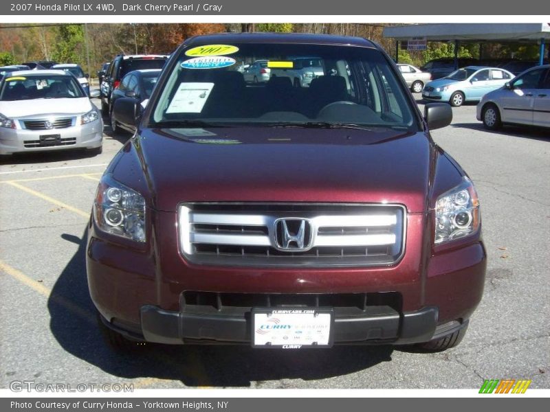 Dark Cherry Pearl / Gray 2007 Honda Pilot LX 4WD