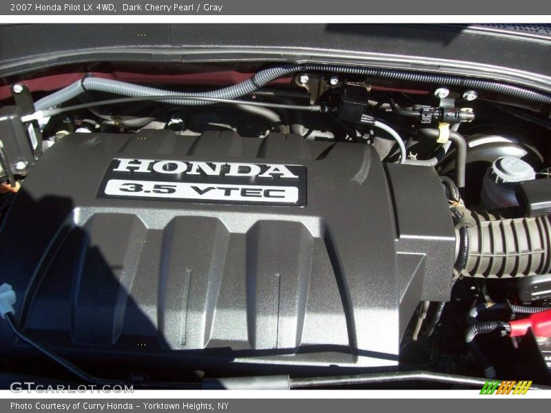 Dark Cherry Pearl / Gray 2007 Honda Pilot LX 4WD