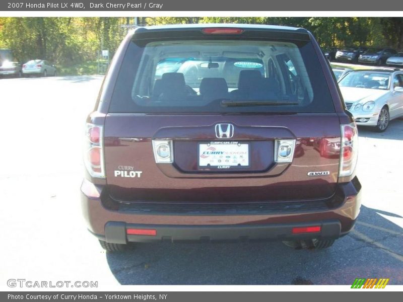 Dark Cherry Pearl / Gray 2007 Honda Pilot LX 4WD