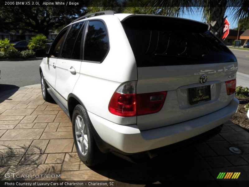 Alpine White / Beige 2006 BMW X5 3.0i