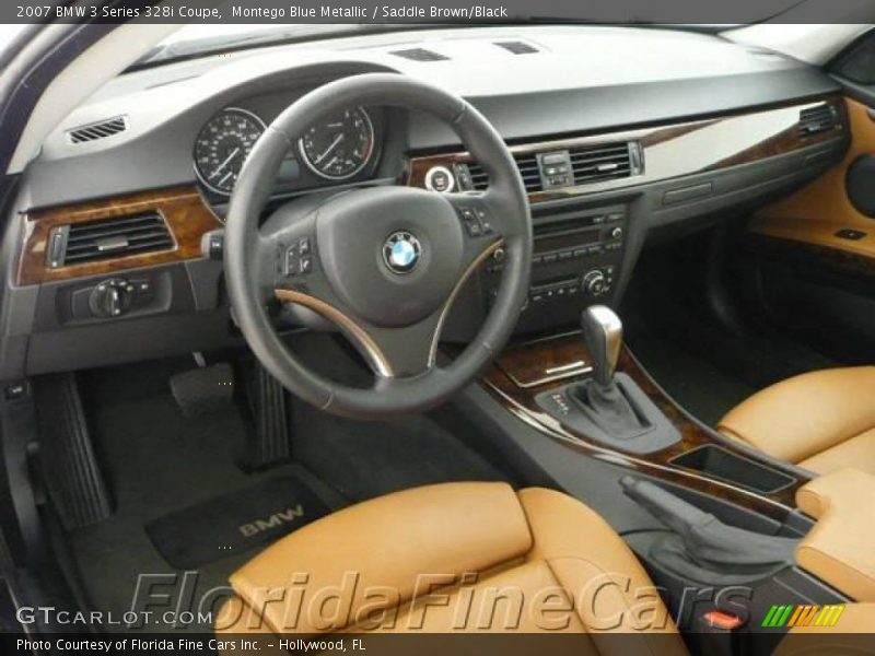 Montego Blue Metallic / Saddle Brown/Black 2007 BMW 3 Series 328i Coupe